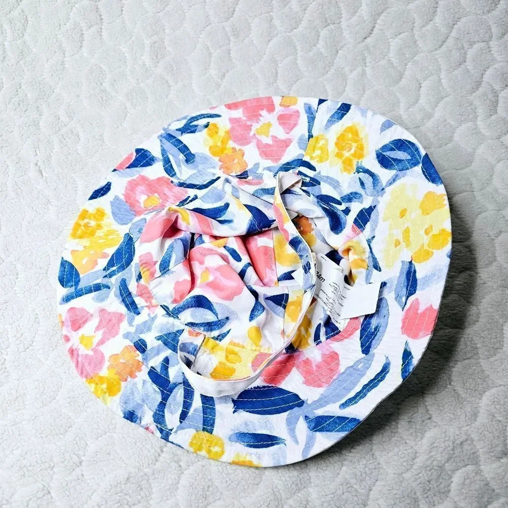 Carter's swimsuit set floral watercolor rashguard hat bottoms 24M 24 months - Picture 4 of 8